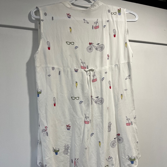 Summer print sleeveless blouse - Picture 4 of 4